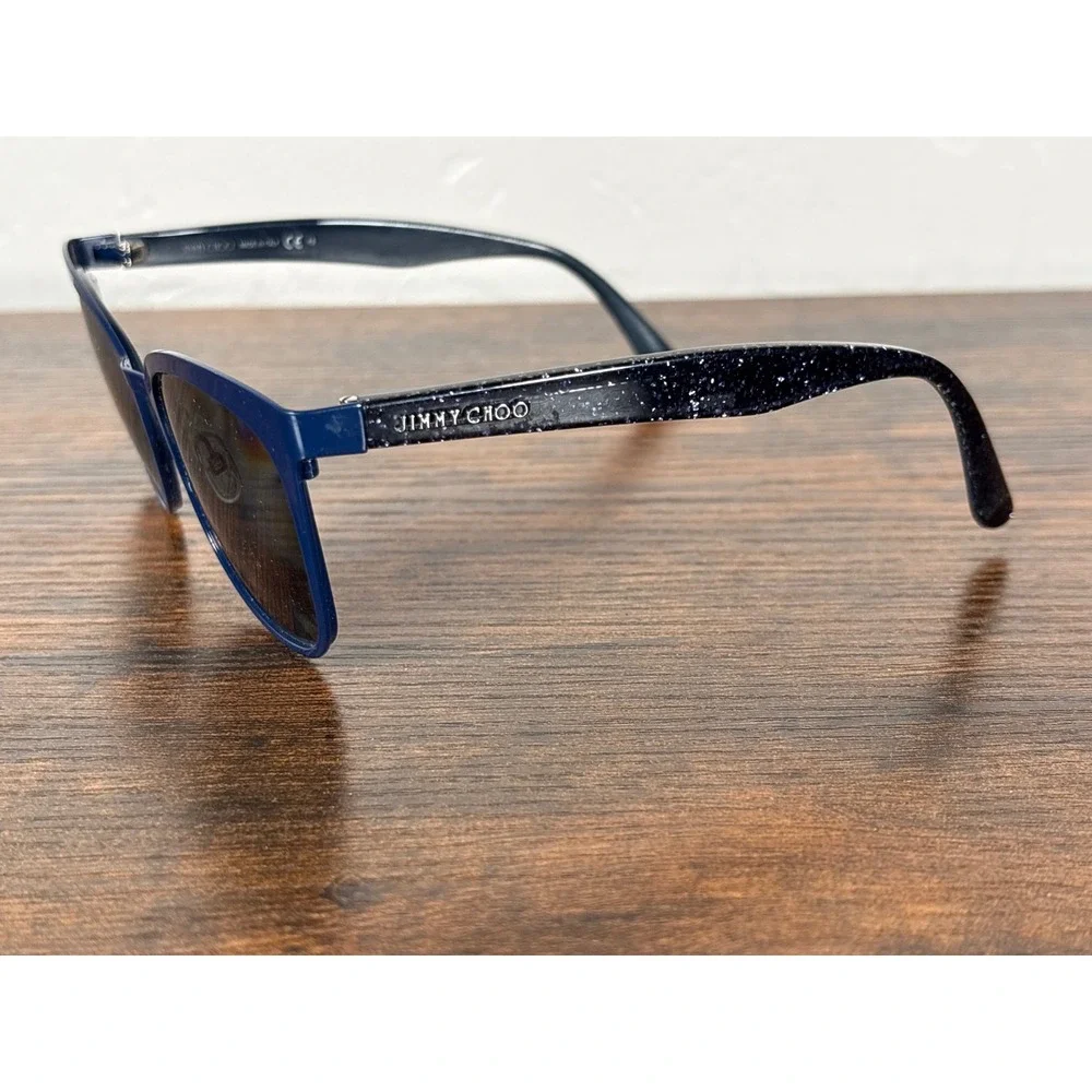 Jimmy Choo JC189 Navy Blue Glitter Cat Eye Eyeglass FRAMES Made in Italy JOJ 140